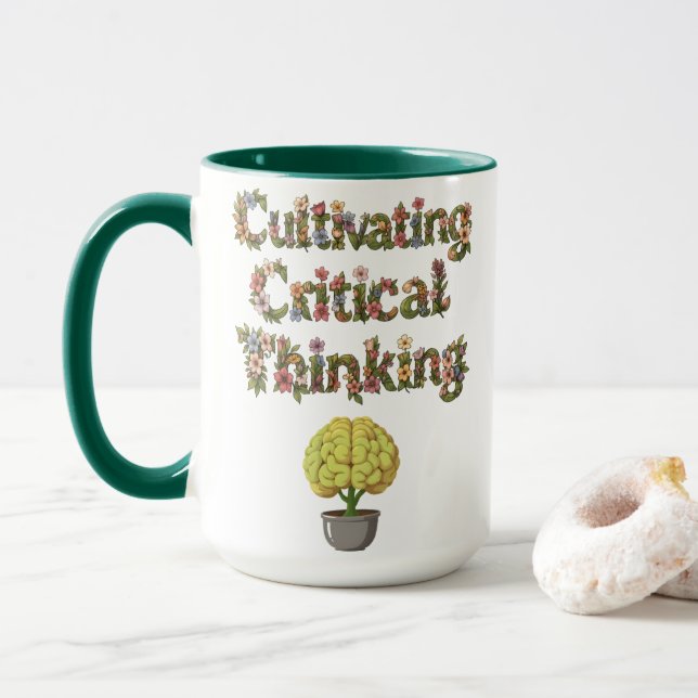 Soft Pastel Floral Teacher Appreciation Gift Mug (With Donut)