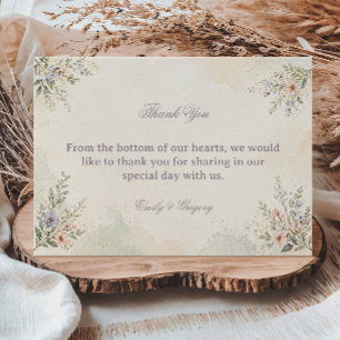 Soft Pastel Floral Thank You Card