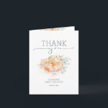 Soft Pastel Flower Baby Shower Thank You<br><div class="desc">Peach flower baby shower thank you cards</div>