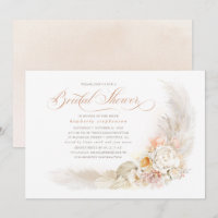 Soft Pastel Flowers and Pampas Grass Bridal Shower