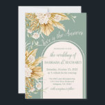 Soft Pastel Flowers Pampas Grass Boho Wedding    Invitation<br><div class="desc">Romantic pastel watercolor Pampas grass and soft pastel tones against a sage green backdrop in this elegant floral wedding invitation. Love IS the answer. A lovely design choice to set the tone for your wedding celebration. For any design question or additional customisation and / or matching items, just send an...</div>