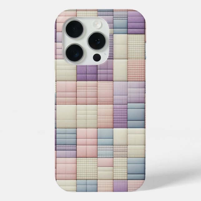 Soft Pastel Geometric Block Phone Case - Abstract  (Back)