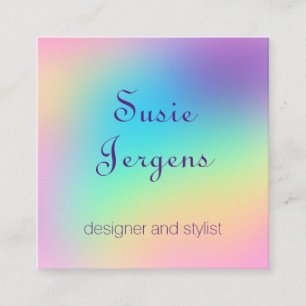 Soft Pastel Gradient Square Business Card
