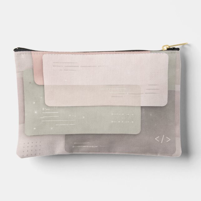 Soft pastel layers AI art  Accessory Pouch (Back)