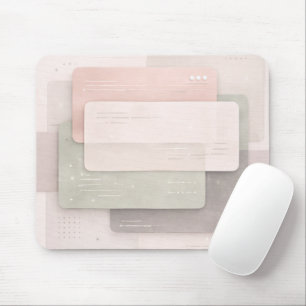 Soft pastel layers AI art Mouse Pad