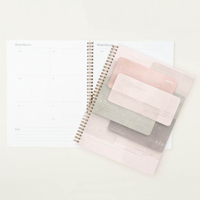 Soft pastel layers AI art  Planner (Display)