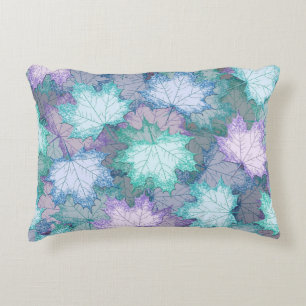 Soft Pastel Leaves Decorative Cushion