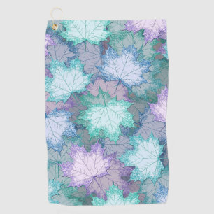 Soft Pastel Leaves Golf Towel