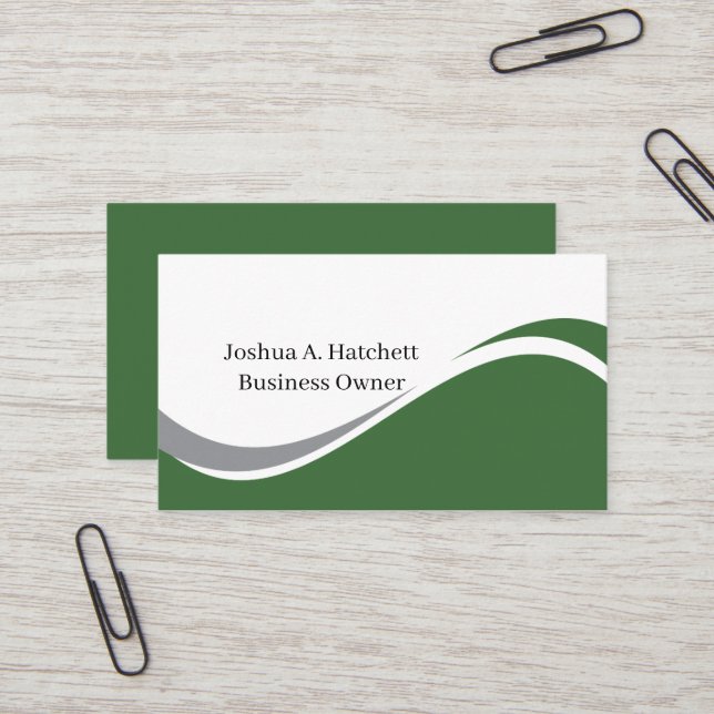 Soft Pastel Minimalist Stripe Waves Handmade Lines Business Card (Front/Back In Situ)