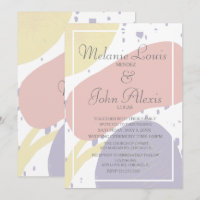 Soft Pastel Organic Geometrical Colourful Wedding