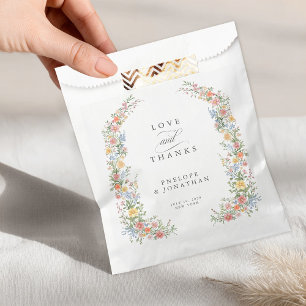 Soft Pastel Ornate Spring Garden Floral Wedding Favour Bags