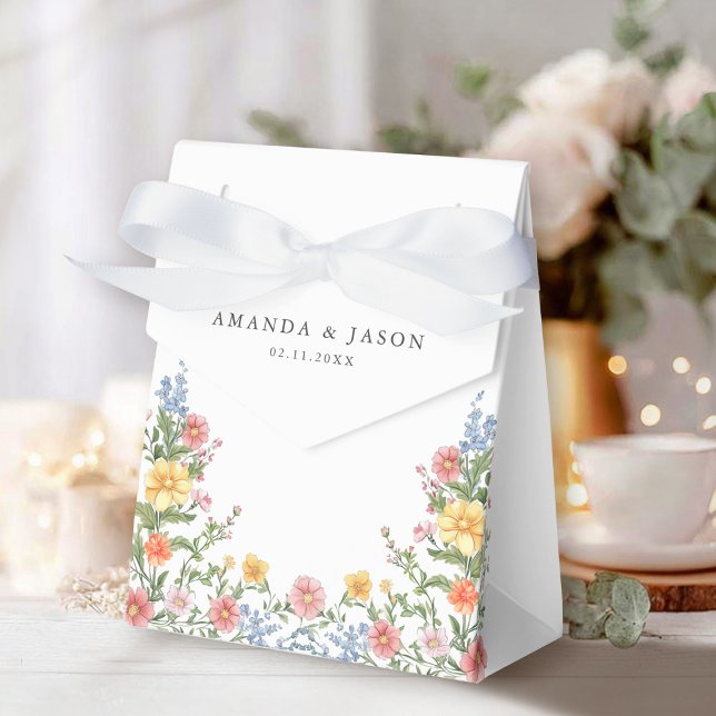 Soft Pastel Ornate Spring Garden Floral Wedding Favour Box (Soft Pastel Ornate Spring Garden Floral Wedding Favor Boxes)