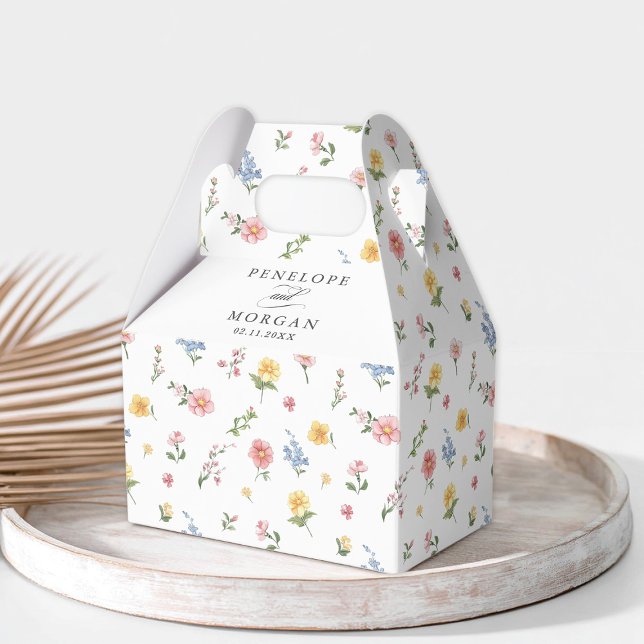 Soft Pastel Ornate Spring Garden Floral Wedding Favour Box (Soft Pastel Ornate Spring Garden Floral Wedding Favor Boxes)