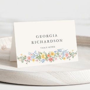 Soft Pastel Ornate Spring Guest Name Place Card