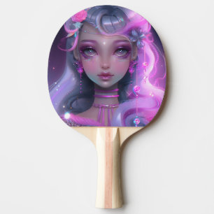 Soft Pastel Pink Fairy Ping Pong Paddle