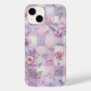 Soft Pastel Pink Floral Phone Case Lavender, White