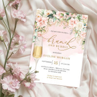 Soft pastel pink roses & gold brunch and bubbly