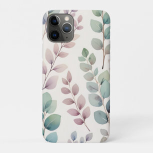 Soft Pastel Pretty Eucalyptus Leaves Pattern Case-Mate iPhone Case