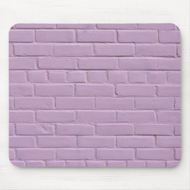Soft Pastel Purple Brick Wall Mouse Pad (Front)