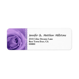 Soft Pastel Purple Rose with Lace Trim Wedding