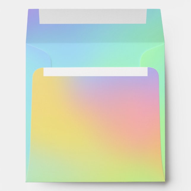 Soft Pastel Rainbow Gradient Envelope (Back (Bottom))