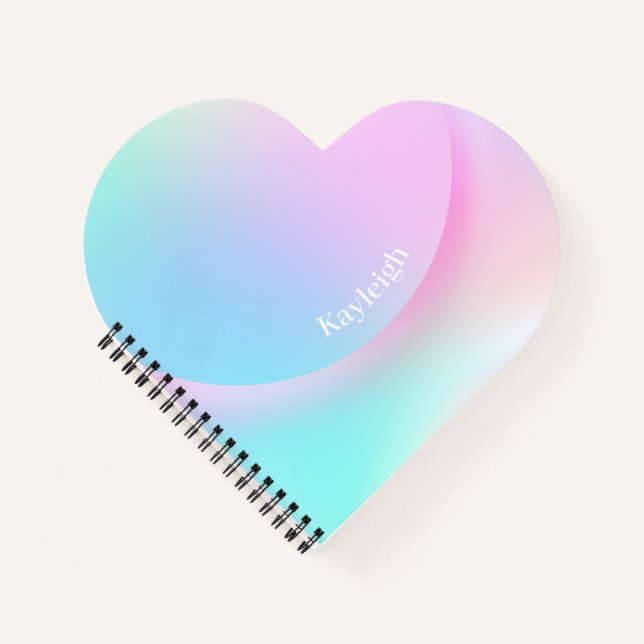 Soft Pastel Rainbow Gradient Shape Planner Notebook (Front)