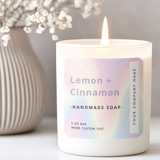 Soft pastel rainbow modern trendy product label (Soft pastel rainbow modern trendy product label)