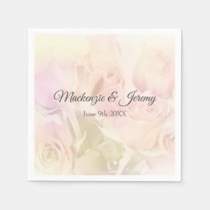 Soft Pastel Roses Napkin