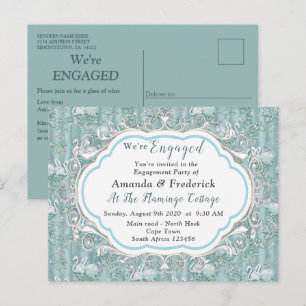 Soft Pastel Shades of Sage Green Invitation Postcard