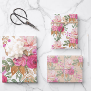Soft Pastel Spring Bouquet Of Flowers Wrapping Paper Sheet