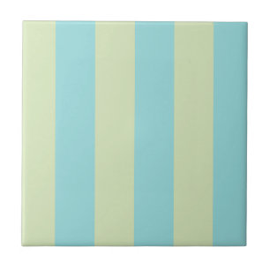Soft Pastel Striped Pattern – Lime Cream & Limpet  Tile