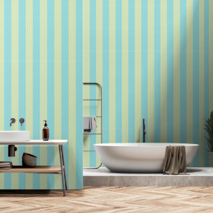 Soft Pastel Striped Pattern – Lime Cream & Limpet  Wallpaper