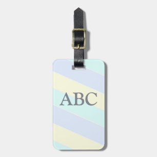 Soft Pastel Striped Pattern Luggage Tag