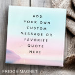 Soft pastel sunrise with birds custom message magnet<br><div class="desc">Custom message or quote fridge magnet with your message printed on a soft,  pastel coloured sunrise with a cliffs and two birds.</div>