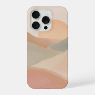 Soft Pastel Sunset Hills Minimal Abstract Landscap iPhone 15 Pro Case