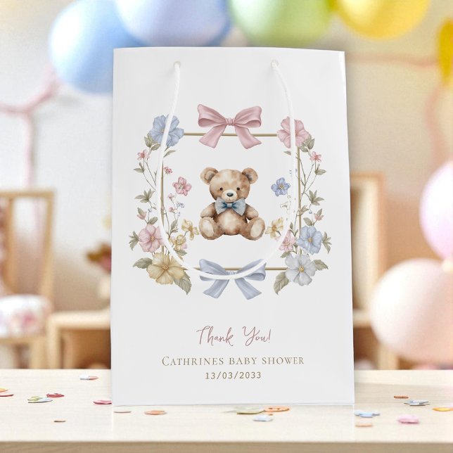 Soft Pastel Teddy Bear Baby Shower Thank You Bag (Creator Uploaded)