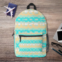 Soft Pastel Turquoise BeigeHeaven Pattern All Over