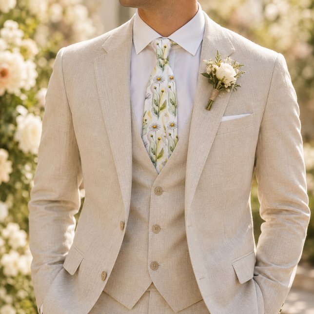 Soft Pastel Watercolor Floral  Tie (Creator Uploaded)