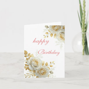 Soft Pastel Watercolor Spring Flowers Birthday Car Card