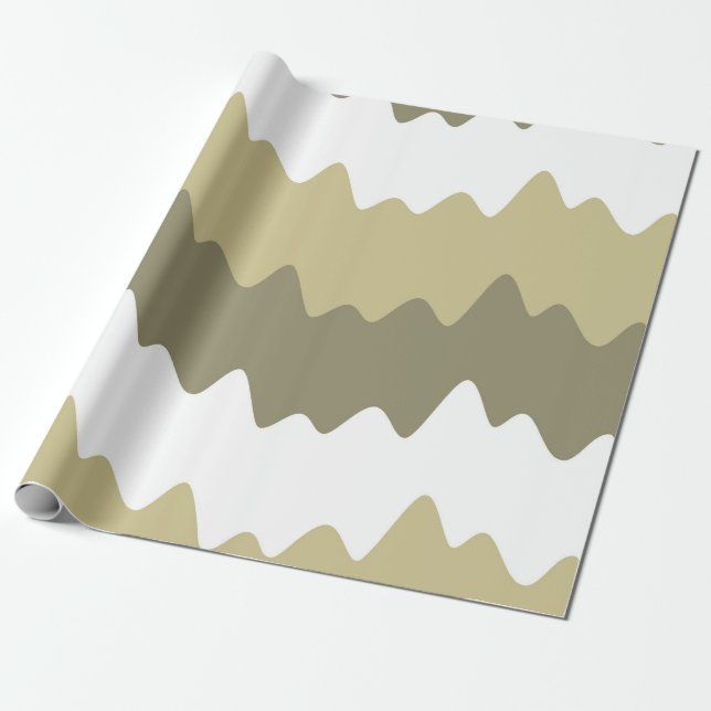 Soft Pastel Wavy Stripes Wrapping Paper (Unrolled)