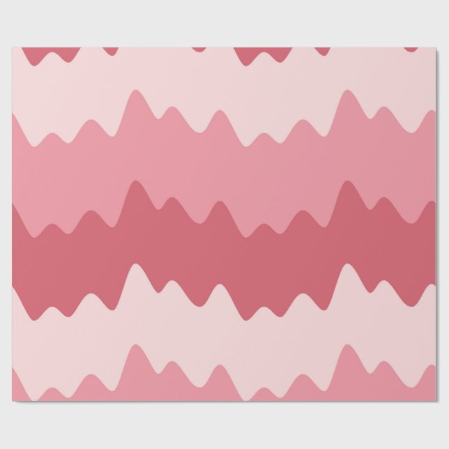 Soft Pastel Wavy Stripes Wrapping Paper (Flat)