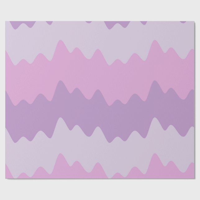 Soft Pastel Wavy Stripes Wrapping Paper (Flat)