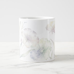 Soft Pastel Wildflowers Watercolor Grace Large Coffee Mug