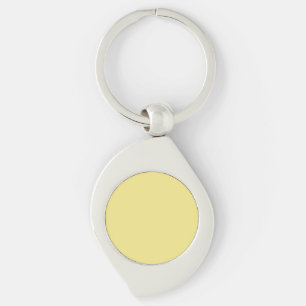 Soft pastel yellow accent decor ready to customise key ring