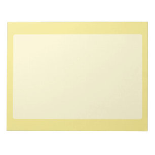 Soft pastel yellow accent decor ready to customise notepad