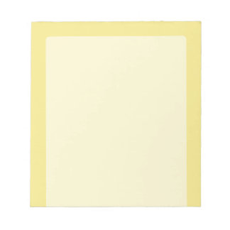Soft pastel yellow accent decor ready to customise notepad