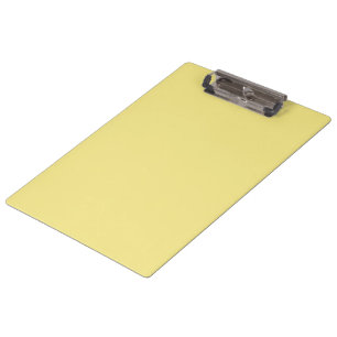 Soft pastel yellow decor ready to customise clipboard