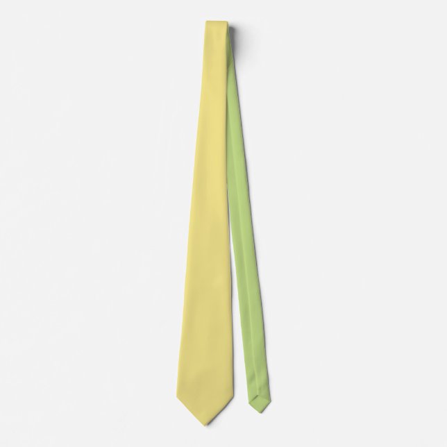 Soft pastel yellow decor ready to customise tie (Front)