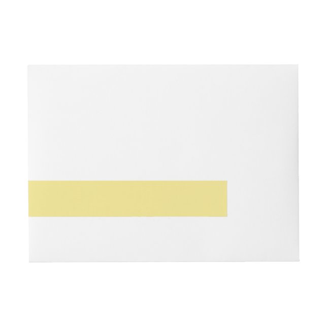 Soft pastel yellow decor ready to customise wraparound address label (Front)