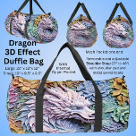 Soft Pastels 3D Effect Dragon Duffle Bag<br><div class="desc">3D Effect Dragon Duffle Bag  - - See more great Dragon Gifts in my Store.</div>